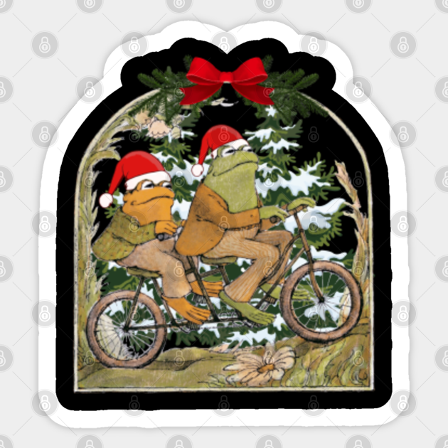 Christmas Frog And Toad Riding Bike Christmas Frog And Toad Riding